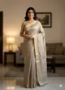 The Warli Weaves: Grey Cotton Saree.
